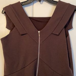 Brown structured dress